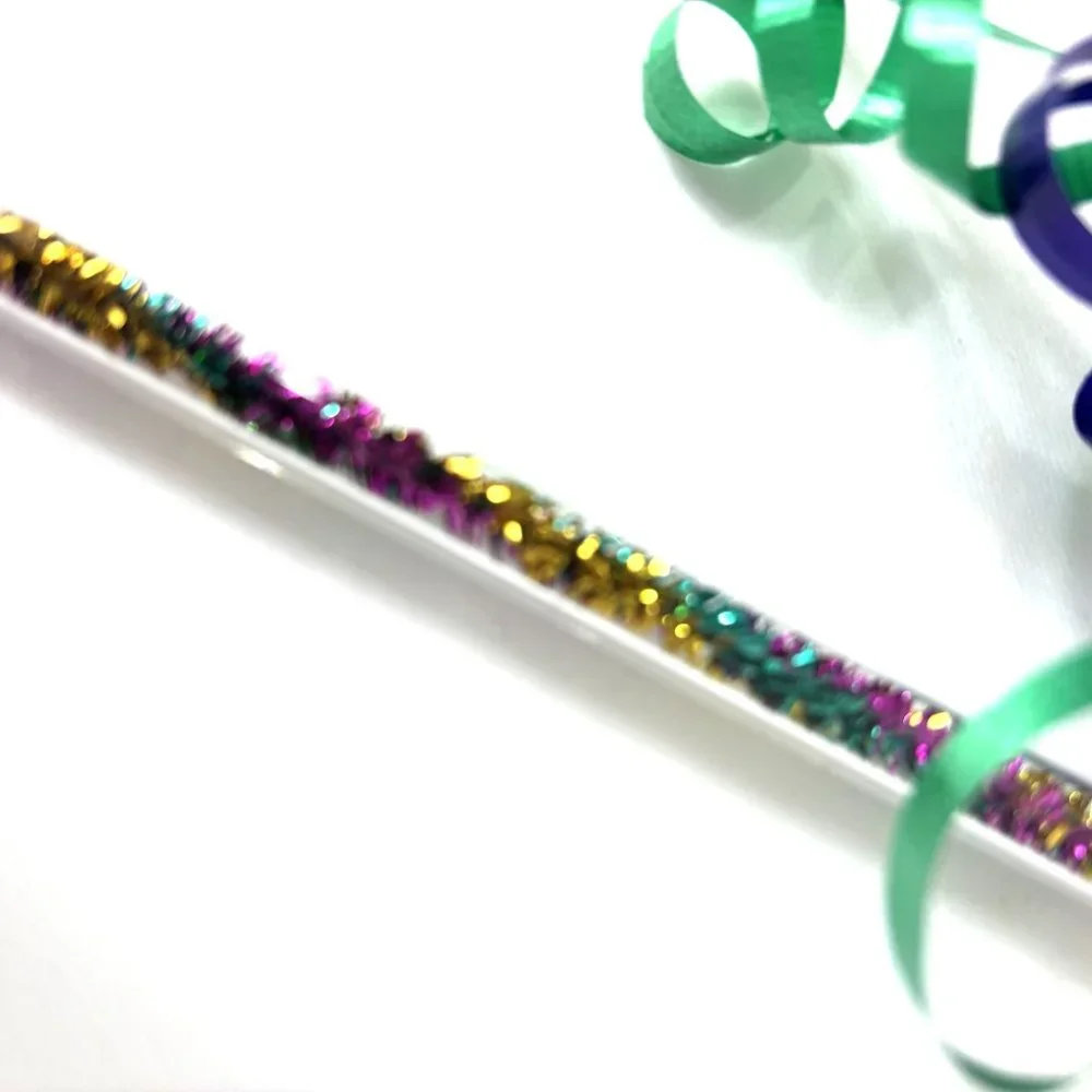 Mardi Gras Harlequin Gold Mardi Gras Mask & Beads NWOT